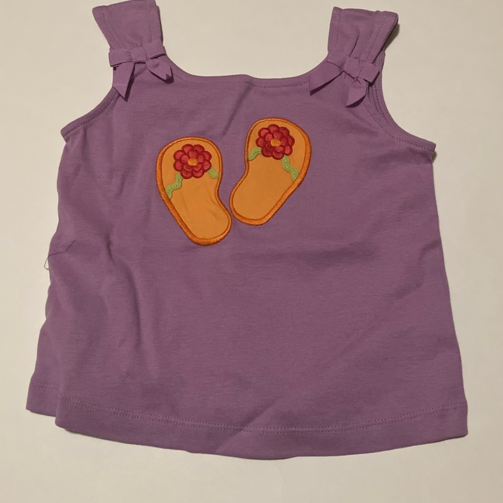 Girls flip flop tank top